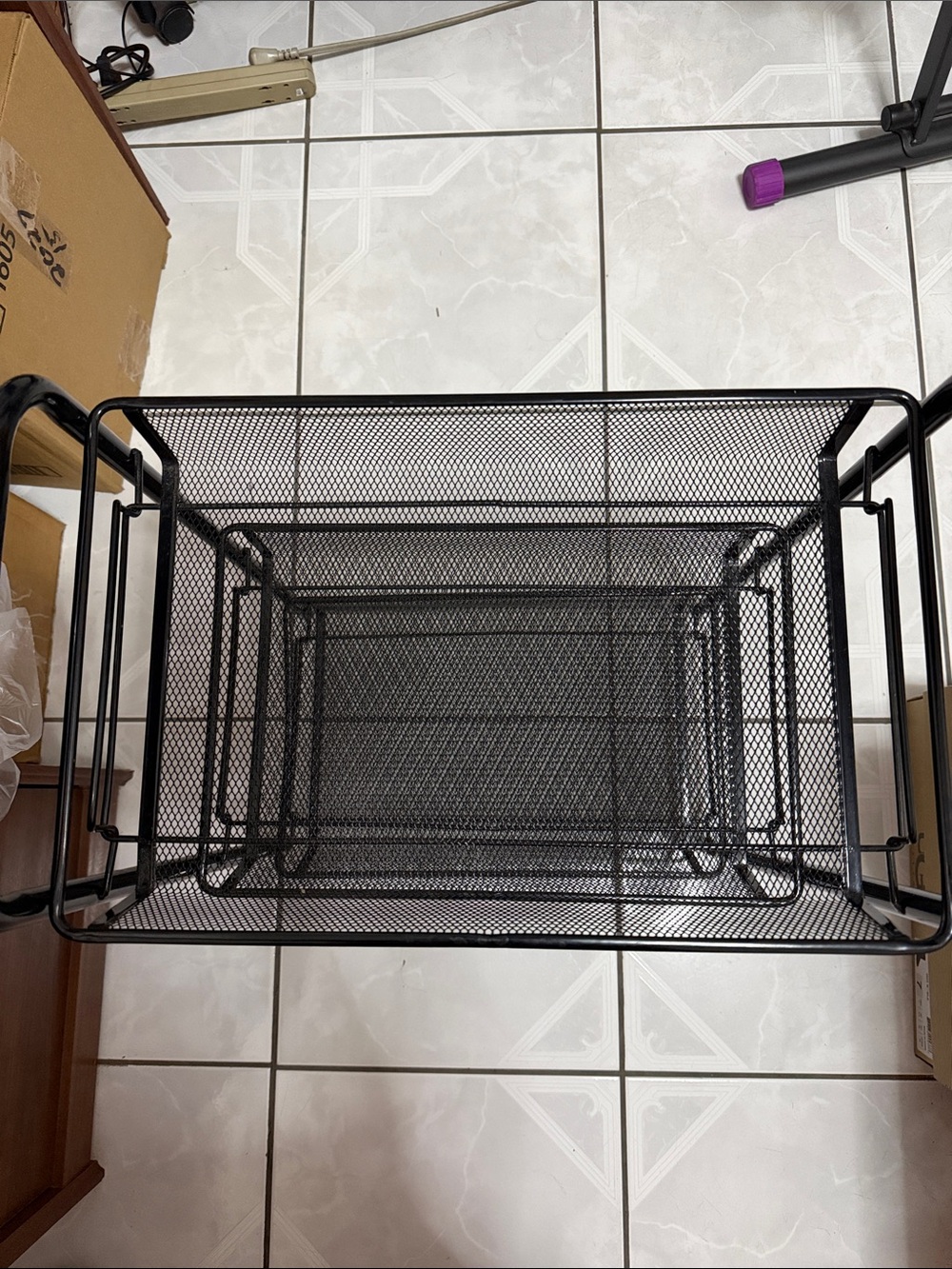 Black Metal Mesh 3-Tier Storage Shelf - Brand - Picture 4 of 9